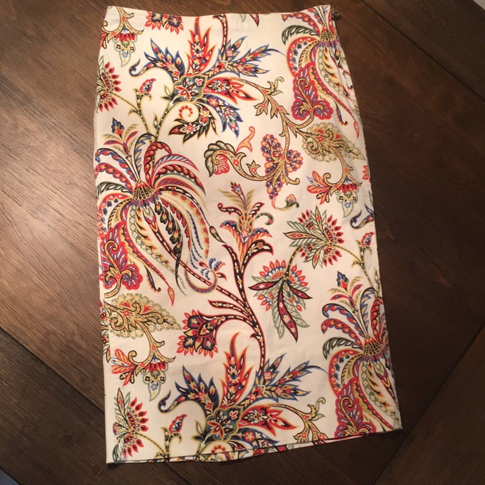 Zara printed midi skirt